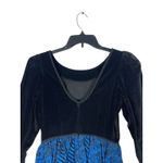 Misty Lane 80s Velvet Floral Dress 7/8 Black Blue Union Made Cosplay Renaissance Size undefined Photo 2