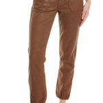 Paige  Women's Mayslie Jogger pants in Cognac Luxe Coating size 28 Photo 0