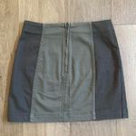 Free People Modern Femme Color Block Mini Skirt Olive green size 6 Photo 1