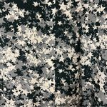 Catherine Gee Dress Long Sleeve Shirt Dress Large Geometric Stars Buttons Silk Black Photo 4