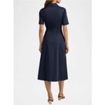 Favorite Daughter Navy Blue Demure Midi Shirtdress Photo 2