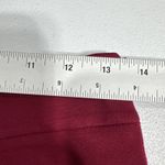 Talbots  Petites A-Line Skirt Size 2P Red Stretch Knit Side Zip Buttons Decor Photo 6