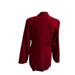 Vintage Cambridge Dry Goods Burgundy Velvet Blazer Jacket Women's Size 8 Photo 1