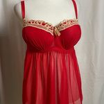 Women's Tracy Red & Beige Chemise Slip XL Photo 0