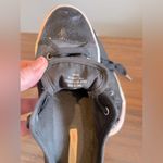 Isaac Mizrahi  Live! Black Leather Embossed Eel Ribbon Tie Sneakers, Size 7.5 Photo 6