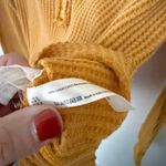 Free People [] Mustard Yellow Colt Henley Long Sleeve Cotton Thermal Size Small S Photo 10