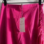 WAYF NWT  Side Ruched Midi Skirt M Hot Pink Photo 1