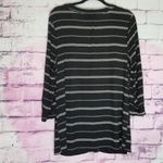 Lane Bryant BLACK WHITE BUTTON FRONT LONG LINE TUNIC 14/16 Photo 1