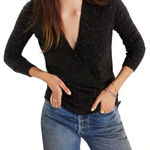 Madewell Donegal Wrap Front Pullover Sweater Coziest Yarn Wool Blend Womens 2XL Photo 0