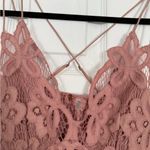 Free People One Intimately Mauve Pink Rose Lace Lingerie Adella Mini Dress NWT Photo 4
