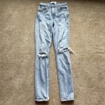 Reformation High & Skinny Miami Destroyed Jeans Women's Blue Size 25 Photo 2