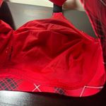 Catherines New Catherine’s red plaid unlined wire free back smoother bra 46C Photo 5