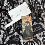 Karen Kane  Black and White Floral Lace Boho Print Ponte Pants Size 12 NWT Photo 5