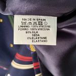 Vilagallo Silk Shift Dress Leopard Floral Print Size 38 U.K. 10, USA 8 Medium M Blue Photo 5