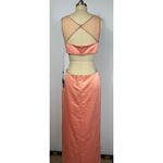 Mac Duggal Satin Maxi Dress Cutout Rhinestone Trim‎ Formal Gown Photo 7