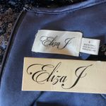 Eliza J Sequined Sleeveless Midi Sheath Cocktail Dress Blue Size 8 Round Neck Photo 7