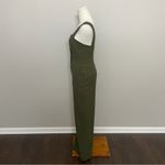 Anthropologie Maeve Jumpsuit The Colette Wide Leg Square Neck Button Olive Green Photo 8