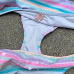 Victoria's Secret Victoria’s Secret Sequin Pastel Rainbow Stripe Bikini Bottoms MEDIUM Photo 3