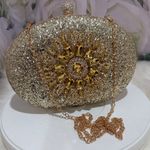 Elegant Gold and Gold Rhinestone Clutch Photo 0