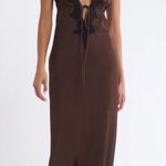 Rumored Venice Maxi Dress (Espresso) NWT Brown Size M Photo 0