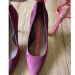 Donald Pliner Plum Suede Heels Women's Size 8.5 Red Photo 5