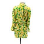 ZARA ‎ Green Yellow Floral Print Satin Wrap Mini Dress Size Medium Photo 10