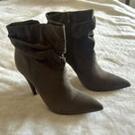 JustFab EUC Alyssa Slouchy Stiletto Bootie - Faux Suede -Dark Grey - Size 7.5 Photo 0