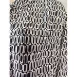 Nine West Nine‎ West women medium black and white long sleeve Button Up blouse Photo 2