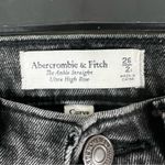 Abercrombie & Fitch Jeans Womens 2 Black Ankle Straight High Rise Split Hem Photo 7