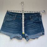 Celebrity Pink  Denim Distressed Hem Jean Shorts women’s size 7/28‎ blue zip fly Photo 4