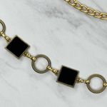 Vintage Black Gold Chain Link Belt Photo 4