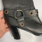 Tommy Hilfiger black leather harness boots size 7.5 Photo 1