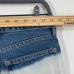 Mango MNG Denim Womens 4 Tie-Dye Straight Cropped High Waist Jeans Wide Leg Raw Hem Photo 9