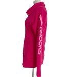 Brooks  Size Medium Zip Up Jackets Sweater Pockets Pink Photo 2