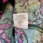 Sugar Lips Puff Sleeve Notch V Neckline Print Top size 1X Green Pink Floral Photo 9