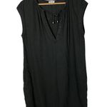 Splendid  Crosshatch Dark Gray Fringe Hem Mini Dress XS Photo 1