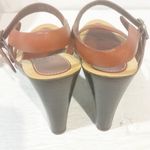 Salvatore Ferragamo  Size 7C Brown Leather Wedge Strappy Sandal NEW Photo 4