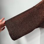 IC by Connie K  Orange Metallic Glitter Knit Poncho Top Blouse Medium M Artsy Photo 1