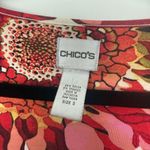 Chico's Chico’s Women’s 3 Patterned Vneck Stretchy 3/4 Sleeve Top Blouse Photo 1