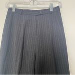 Talbots  Wool Blend Pin Stripe Straight Leg Pants Charcoal Sz 4 Photo 3