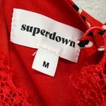 superdown Revolve  Red Brianna Mini Dress Lace Trim Party Cocktail‎ Dress Medium Photo 4