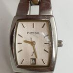 Fossil  f2 ladies analog date watch ES1053 all Stainless Steel runs Photo 1