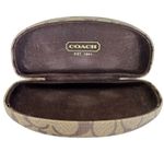 Coach  Signature C Monogram Brown Hard Clamshell Eyeglass Case Photo 2