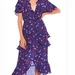 La Maison Talulah The Yearning Ruffle Midi Dress Purple Floral Romantic Boho S Photo 0