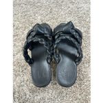 FitFlop Braid Slide Open Toe Sandal Shoes Faux Leather Black Women’s 8 Comfort Photo 2