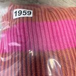 Free People Just My Stripe Sweater Pink Orange Round Neck Cotton Women Sz Xs Photo 6