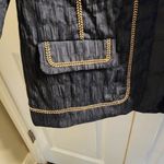 Alfred Dunner  prince street navy Blue Embroidered Light blazer jacket duster 8 Photo 1