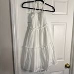 White Backless Ruffle Tiered Mini Dress Size L Photo 2
