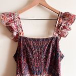 Haute Hippie  Boho Fairy Floral Flutter Sleeve Dress Size M Photo 3