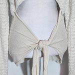 Cream Tie Back Sweater Size Medium Free People Cream Pullover Photo 6